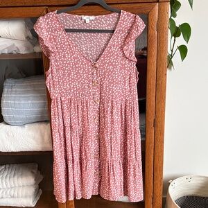 Mine Pink Button-Down Dress
